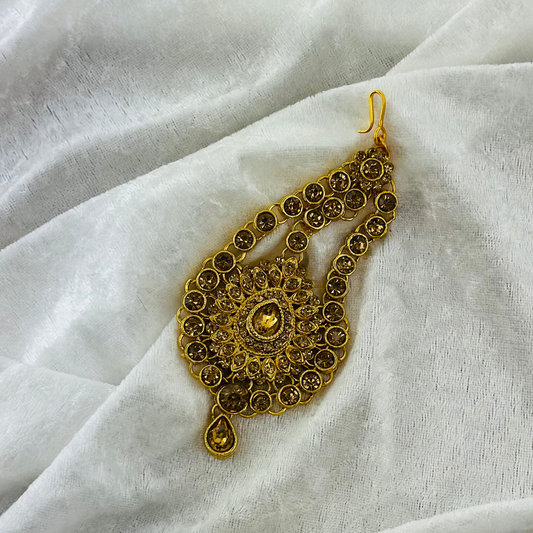 Passa with bronze stones. Prefect for Indian weddings, parties and special occasions. Latest 2023 fashion. High end Indian fashion jewellery with top quality stones and beads.