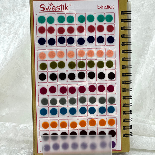Bindi book - Round shaped in various different sizes and colours. Prefect for Indian weddings, parties and special occasions.