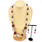 Long necklace set with large stones and beads.  Set includes necklace & earrings.  Prefect for Indian parties, weddings and special occasions.   Latest 2022 fashion.