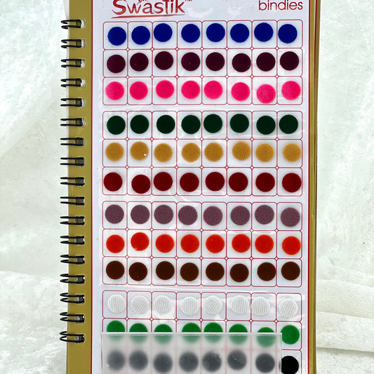 Bindi book - Round shaped in various different sizes and colours. Prefect for Indian weddings, parties and special occasions.