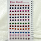 Plain Bindi book, 960 items in ombre, round bindi in various sizes and colours. High quality bindi book for Indian weddings, parties and special occasion.